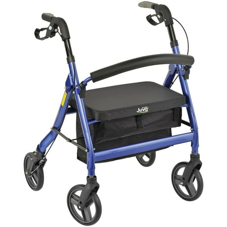 Juvo Products HDR102 Premium Heavy-Duty Bariatric Rollator (Metallic Blue)