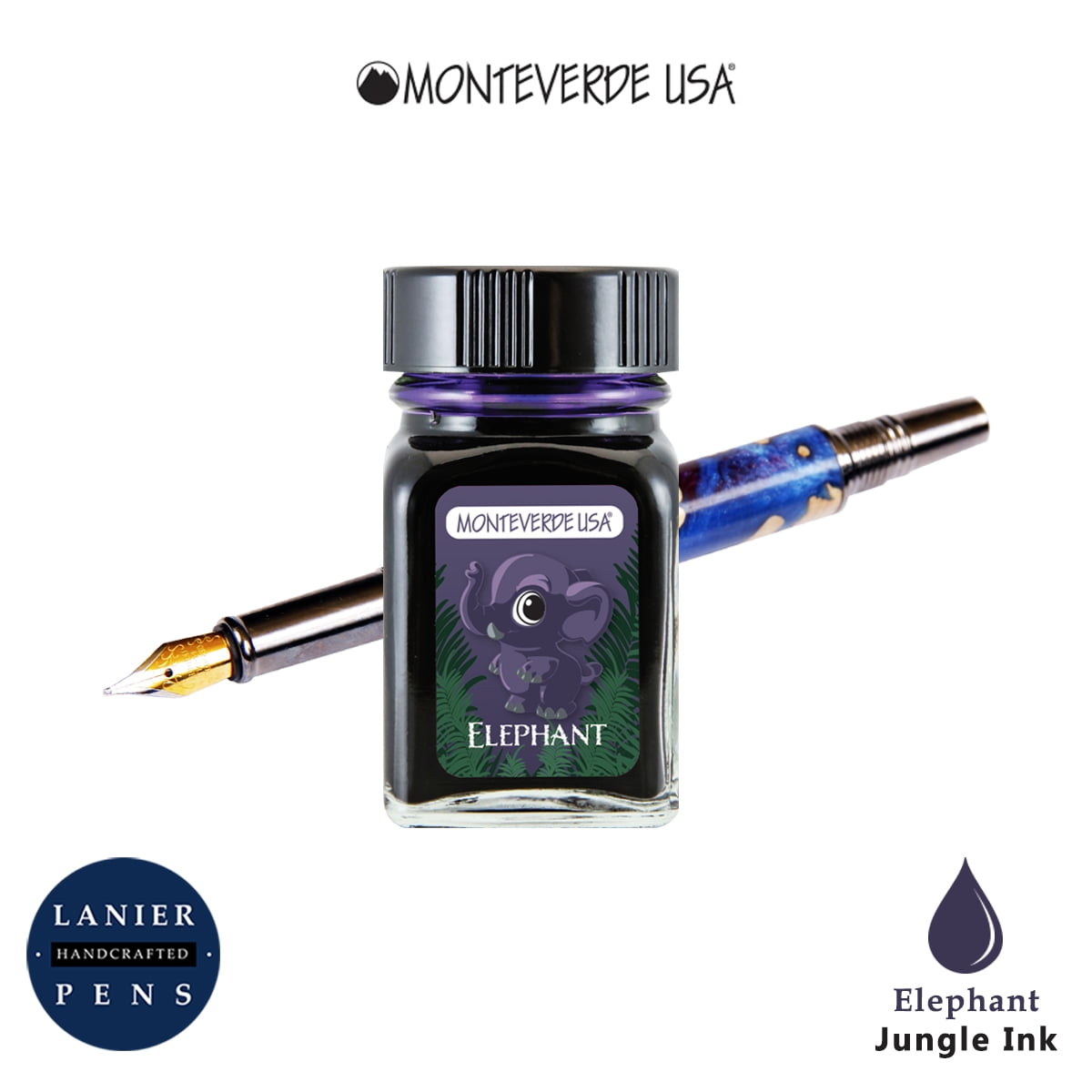 Monteverde G309EL Ink Bottle 30 ml - Jungle Elephant (Purple)
