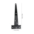 thumbnail image 2 of 2PCS 8 Inches T Shape Rustproof Iron Light Duty Shed Hinge Gate Strap Hinge Door Gates Hinges (Black), 2 of 7