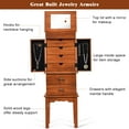 thumbnail image 5 of Wooden Jewelry Cabinet Chest Vintage Storage Dresser with Mirror, 5 of 6