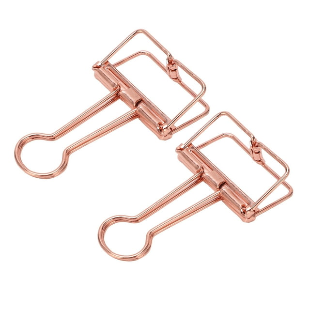 Paper Binder Clips, Strong Clamping Force Easy Use 50Pcs Durable Hollow Binder Clips Beautiful For Ticket For Test Blue,Black,Rose Gold