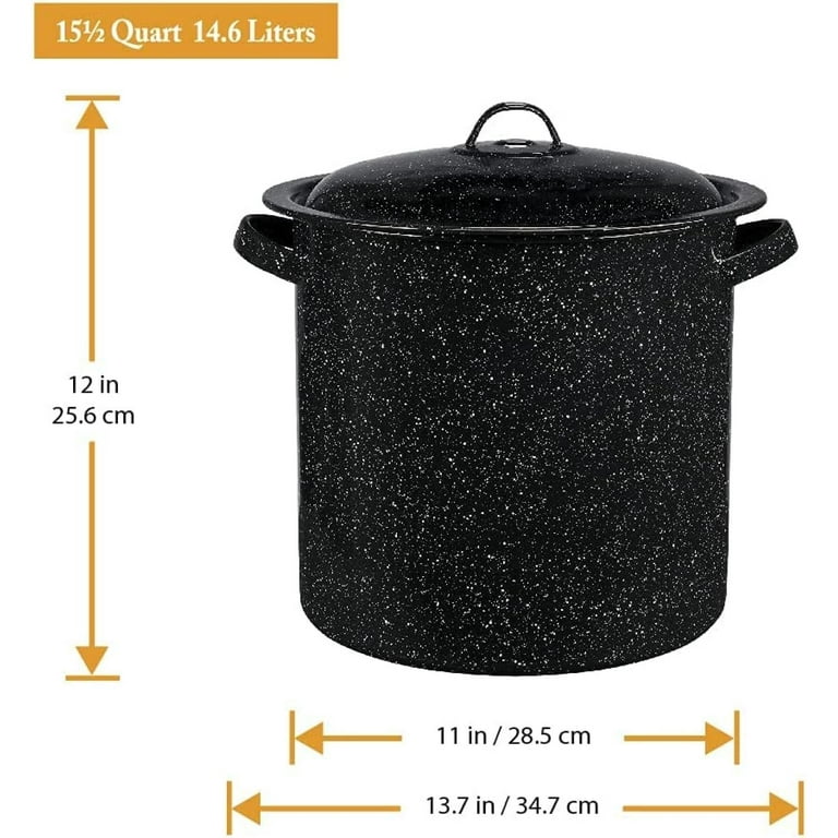 HElectQRIN Tamale Pot with Steamer Insert, 15.5-Quart