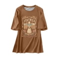thumbnail image 4 of Trendfront Womens Oversize Tops Crewneck Retro Letter Graphic Casual Short Sleeve Loose Fit Tee Trendy Fashion T Shirts Pullover Streetwear, 4 of 4
