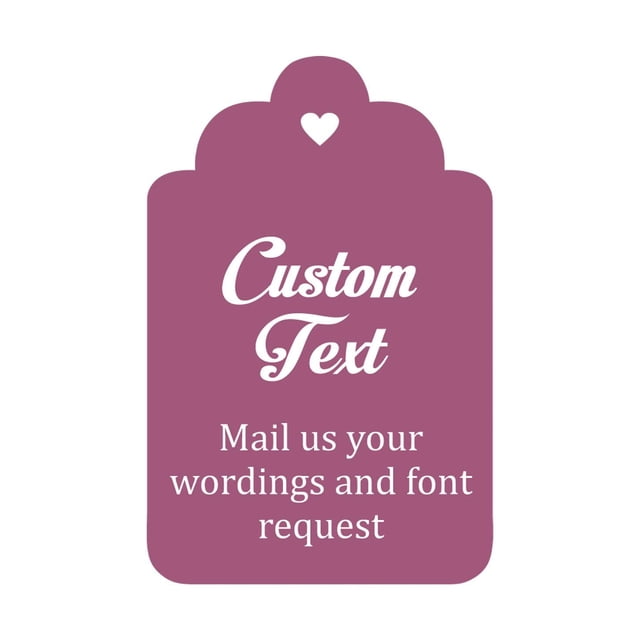 100 PCS Custom Made Hang Tags Personalized Wedding Favor Thank You Gift Tags