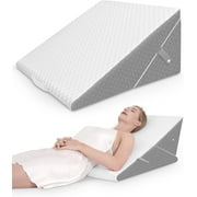 Wedge Pillow for Sleeping 7-in-1 Foldable Bed Wedge Pillow for After Surgery 9 &12 Inch Adjustable Memory Foam Triangle Pillow Wedge for Acid Reflux Gerd Snoring Back Knee Pain