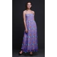 thumbnail image 4 of Bimba Robe Longue Maxi Tube à Corsage Smocké pour Femmes à Imprimé de Baies Rouges et d'Oiseaux Bulbules - XX-Grand, 4 of 7