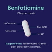 Benfotiamine 150mg (240 Vegetarian Capsules) (2-Pack) - No Stearates - No Silicon Dioxide