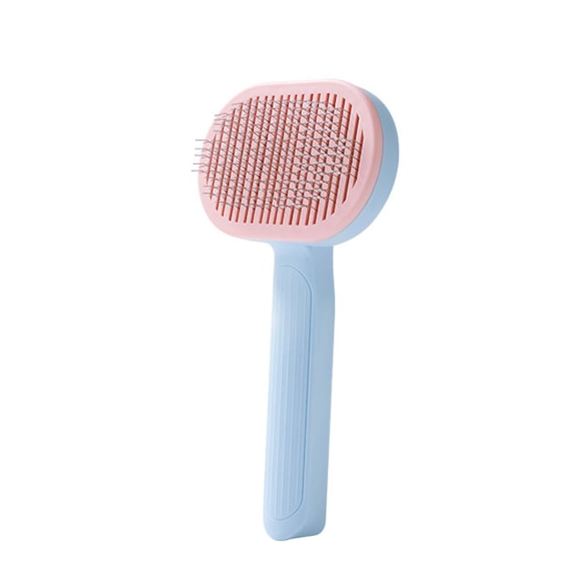 Dog Brush For Shedding, Stainless Steel Bristles With Rubber-Tipped Massage Pins, For Long Or Short Haired Dogs And Cats, 7.09 in x 3.94 in