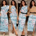 thumbnail image 5 of KUIFORTI Cherry Blossom Couple Matching Outfits Matching Vacation Outfits for Couples Spring Boho Maxi Dress with Pockets Soft and Comfortable Lightweight with Soft Fabric, 5 of 7