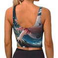 thumbnail image 3 of Lsque Bubbles Axolotl Fantasy Printed Women'S Sports Bra, Compression, Moisture Wicking, High-Impact Sports Bra For Women,Supportive sports bra-Small, 3 of 9