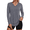 Grey, variant on Womens V Neck Workout Tops Long Sleeve Athletic Shirts Loose Lightweight Womens Activewear for Running Yoga Gym