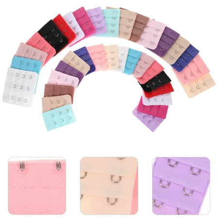 

36 Pieces Womens Bra Extenders Brassiere Extension Hooks 2 Hooks and 3 Hooks (18 Colors)