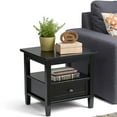 thumbnail image 5 of Simpli Home Warm Shaker Solid Wood 20 inch Wide Transitional End Table in Black, 5 of 5