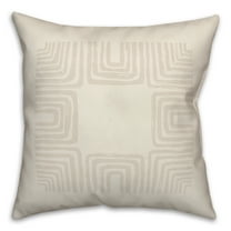 Creative Products Neutral Squares 18 x 18 Spun Poly Pillow