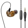thumbnail image 2 of QKZ Auriculares con cable Auriculares con sonido de alta fidelidad Auriculares deportivos de 3,5 mm Auriculares internos para teléfono, Amarillo seitruly EL002610-01B, 2 of 2