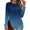 Blue, variant on Womens Tops Long Sleeve Tops Twist Front Tunic Long Sleeve Shirts for Women