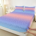 thumbnail image 3 of Castle Fairy Starry Sky Girl Boy 4pcs Bed Sheets,Universe Galaxy King Sheets,Abstract Gradient Ombre Super Cozy Sheet Set,Breathable Home Decor, 3 of 7
