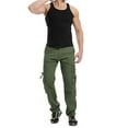 thumbnail image 2 of Men's Cargo Pants with Memory Working Pants for Men Work for Men Cargo Pocket Sickies Work Twill Construction Clothes Little Clothes Little L Autumn And Winter New Green 34, 2 of 7