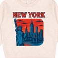 thumbnail image 3 of Inktastic New York City Skyline with Statue of Liberty and Brooklyn Bridge Toddler Sweatshirt, 3 of 4