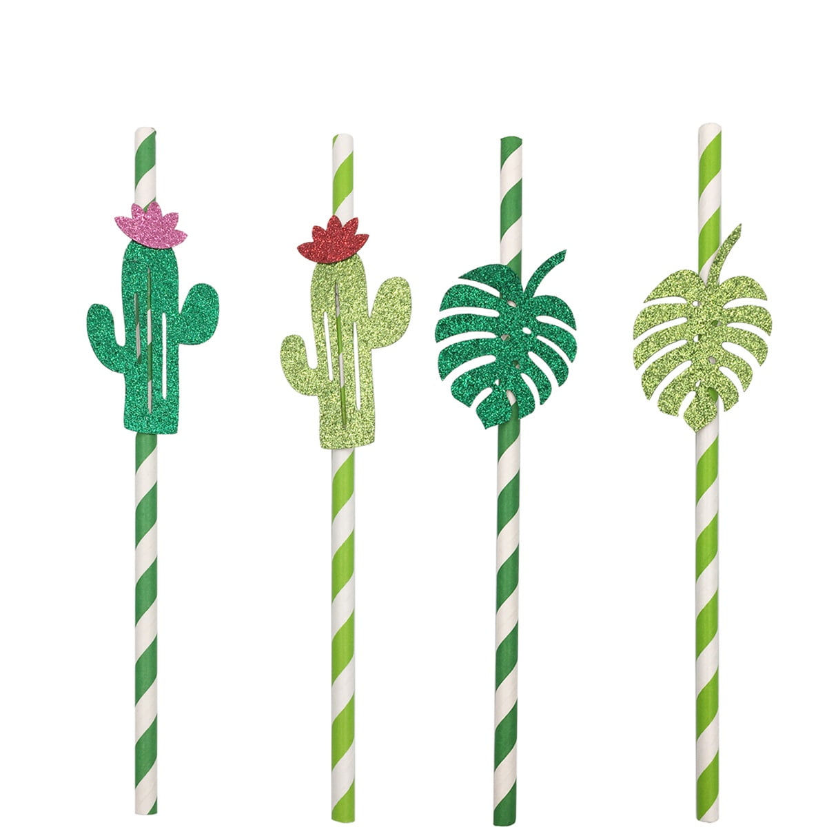 40 Pajitas De Papel Con Diseño Vaquero - Decorativas Para Fiestas, Ecológicas, Colores Surtidos