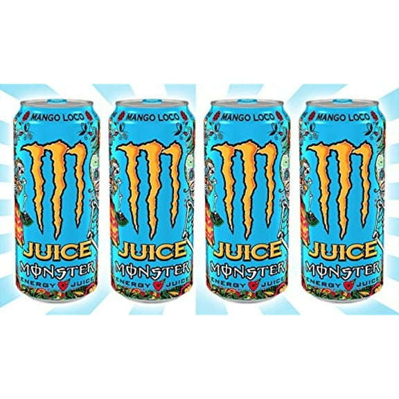 Monster Energy Juice -Mango Loco - 16Fl.Oz.(Pack Of 4)