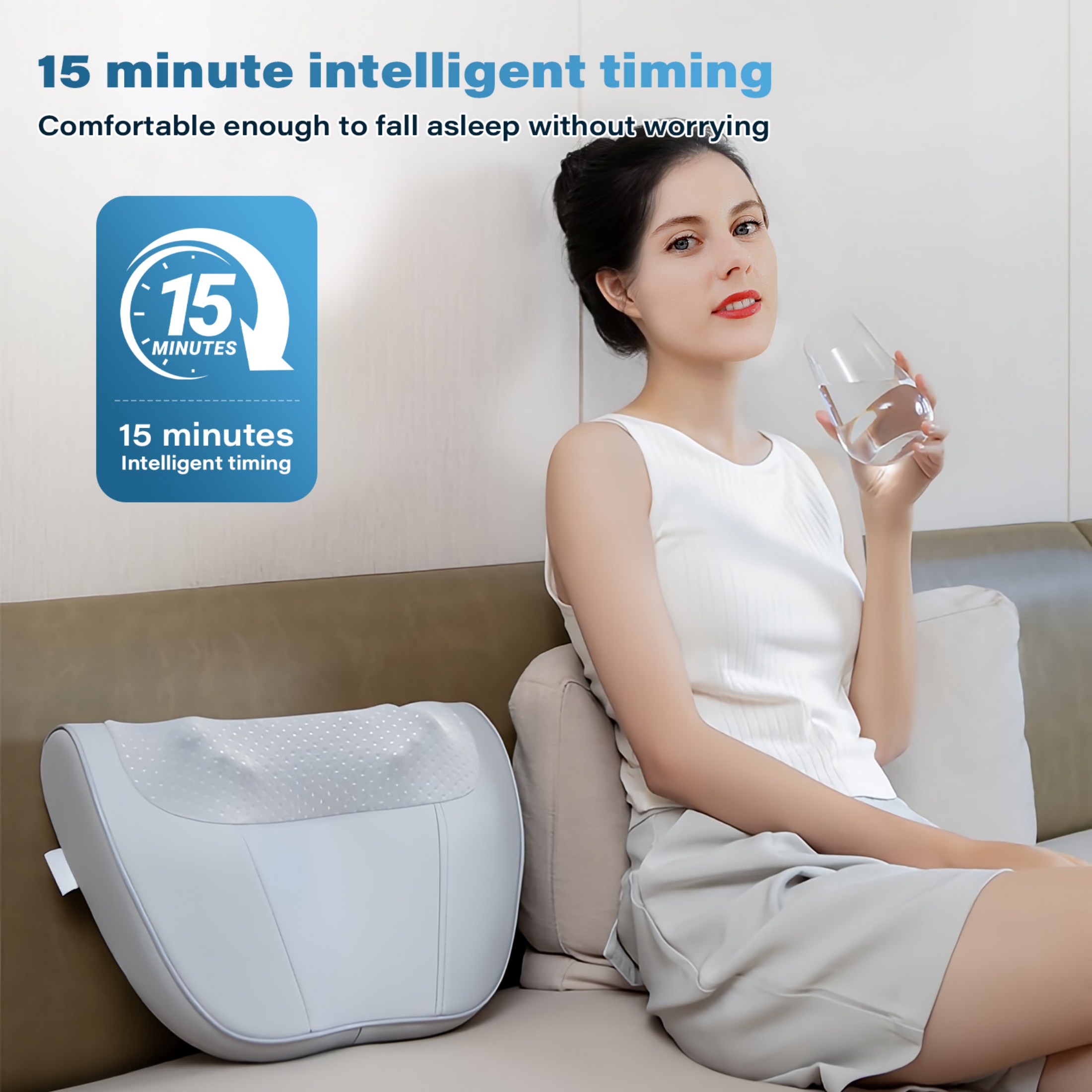 INSMART Back Massager with Heat, Shiatsu Back and Neck Massager with 3D Deep Tissue Kneading for Back Shoulder Legs Arms Body Pain Relief, Massage Pillow at Home Office Car Use(All-New)