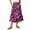 302#Purple Pink, variant on GXIPO Womens Summer Fashion 2025 Midi Skirts Elastic High Waist Floral Casual Knee Length Skirt with Pockets Green S