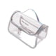 thumbnail image 3 of Bolsa de maquillaje transparente con asa portátil, bolsa de aseo, organizador de maquillaje para Gris, 3 of 9