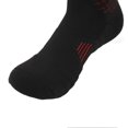 thumbnail image 4 of Men's Sports Socks, Elite Basketball Socks, Cushioned, Thick, Breathable and Non-Slip, Size L 37-45, Black and Red, 4 of 4
