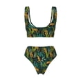 thumbnail image 5 of Daiia Jungle Leopard Yellow Women's Bikini Set Two Piece Swimsuit High Waisted Bikini Adjustable Straps Bikini Perfect for Beach, Pool, and Summer Vacation-, 5 of 9
