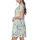 thumbnail image 2 of Balery Honey Bees And Flowers Vestidos sueltos de manga corta para mujer, vestidos de verano 2025, vestidos casuales de corte A con vuelo., 2 of 6