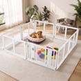 thumbnail image 6 of Vebreda 8-Panel Clear Plastic Dog Playpen with Secure Locking Door, Extra-Large See-Through Foldable Pet Pen for Puppies & Small Dogs, Indoor Exercise Fence, Easy-Clean Tool-Free Setup, 6 of 11