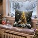 thumbnail image 5 of Funda de almohada navideña | Funda de almohada decorativa festiva para sofá y cama | Funda de cojín cuadrada de 45x45 cm con cremallera oculta, 5 of 6