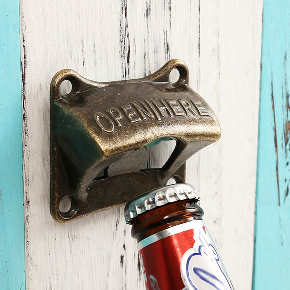 Nostalgic Drink Metal Wall Mount Bottle Opener 