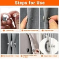 thumbnail image 3 of 12 Pares de Clips Magnéticos para Cortinas con Autoadhesivo: Seguro para Usar en Dormitorios, Oficinas y Duchas., 3 of 5
