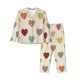 thumbnail image 1 of Balery Heart Polka Dot Conjunto de Pijama con Estampado para Mujer, Conjunto de Dos Piezas con Manga Larga, Ropa de Dormir Suave con Bolsillos, Pijamas Cómodos-Medium, 1 of 7