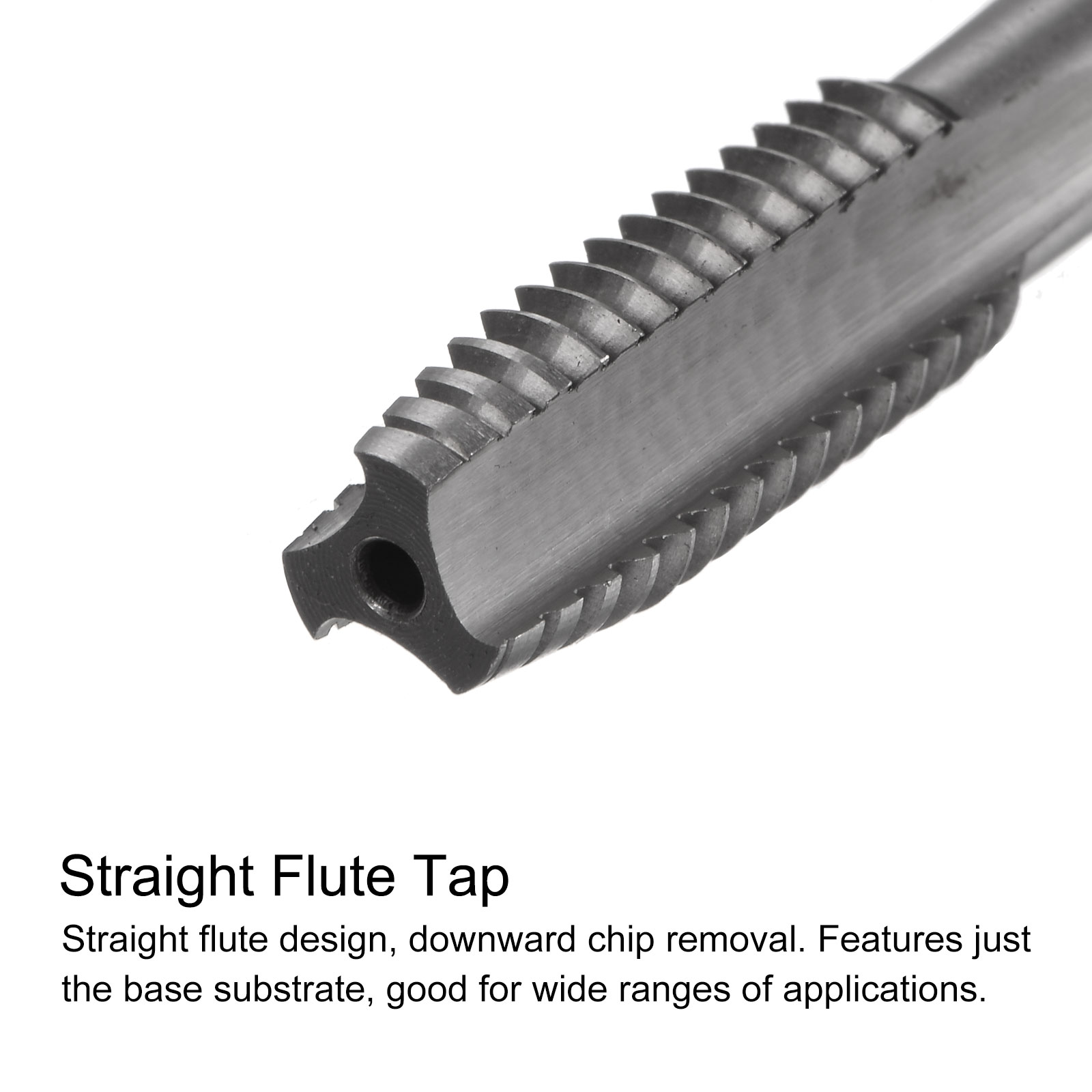 Unique Bargains Tap & Bit Sets, Straight Flute Machine Thread Milling Tap Silver M10 x 1.25