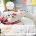thumbnail image 2 of Colorful Tulips 4 Piece Duvet Cover Set Twin Size Blue Red Yellow Floral Soft Bedding Set Comforter Cover, 1 Duvet Cover 1 Flat Sheets and 2 Pillowcases, 2 of 9
