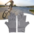 thumbnail image 4 of Guantes de medio ,protector solar al aire libre conducción guantes de seda de hielo mujeres, de hombre protección solar suave transpirable,absorbente de sudor antideslizante, 4 of 8