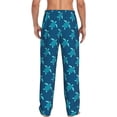 thumbnail image 3 of Uemuo Cute Turtle Pattern Men's Wide Leg Palazzo Lounge Pants with Pockets Light Weight Loose Comfy Casual Pajama Pants-XX-Large, 3 of 9