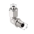 thumbnail image 2 of 8mm Tubing OD to 1/8PT Male Thread, Elbow Quick Fittings Nickel Plated Copper, 2 of 5