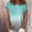 Mint Green, variant on Babysbule Womens Tops Clearance Women's Casual Gradient Color Short Sleeved T-Shirt Tunic Blouse Tops