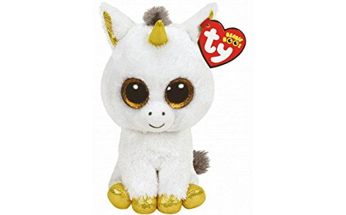 TY Beanie Boos - Pegasus White And Gold Unicorn Small 6" Plush