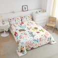 thumbnail image 4 of Cute Unicorn Comforter Set Kawaii Unicorn Bedding Sets ,Nature Leaves Flowers Decor Bed Comforter Set,Cartoon Magical Animal Quilt Duvet 1 Pillow Case, 4 of 7