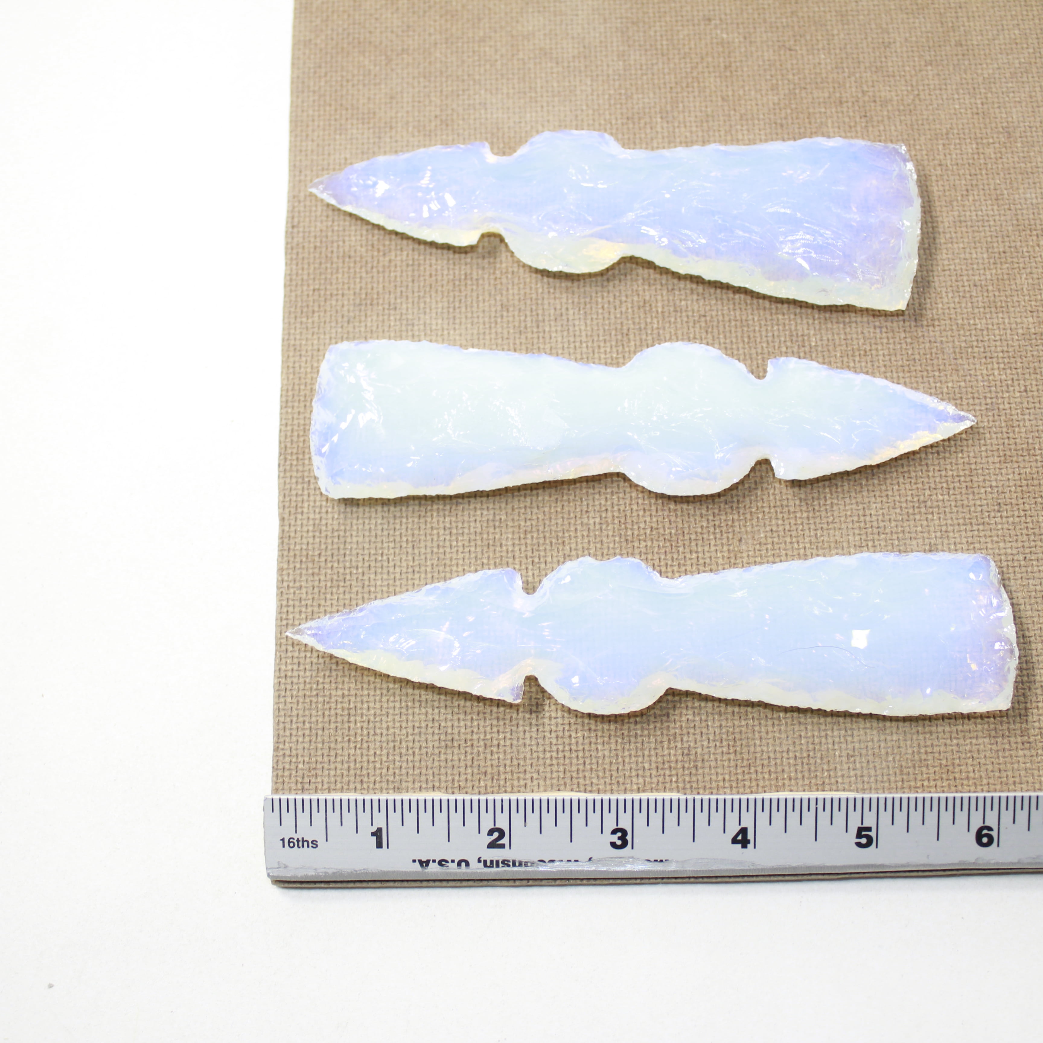 3 Opalite Ornamental Tomahawk Heads #9524  Ax Axe Hatchet