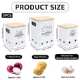 thumbnail image 2 of Grusce 3 Pack Potato and Onion Storage Bin, Stackable Garlic Keeper with Aerating Holes and Lid, Plastic Vegetable Container Box for Pantry Countertop, 2 of 11