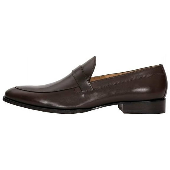 PAIR OF KINGS THE FLUSH MEN'S LOAFER SLIP ON FORMAL DRESS SHOES BROWN (Brown, 7)