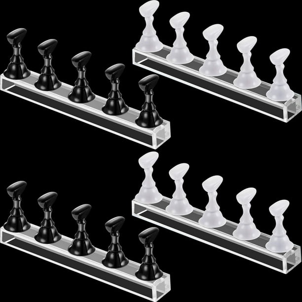 juegos de soporte de exhibición de uñas acrílicas, soporte para puntas de uñas, soporte magnético para práctica de uñas, soporte para decoración de uñas DIY para uñas postizas, herramienta de