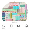 thumbnail image 2 of Boho floral dish drying mat 18x24 Inch made from thick microfiber, designed for superior absorbency and counter protection, 2 of 5