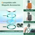 thumbnail image 3 of Dteck Magnetic Clear Case for iPhone 15 Pro, Compatible with MagSafe, Full Camera Lens Protection Luxury Plating Slim Soft TPU Shockproof Protective Cover for iPhone 15 Pro,Green, 3 of 5